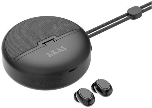 Akai BTE-J500BT Ασύρματα in-ear ακουστικά με φορητό ηχείο με Bluetooth, USB, AUX, TF, ΤWS και Handsf