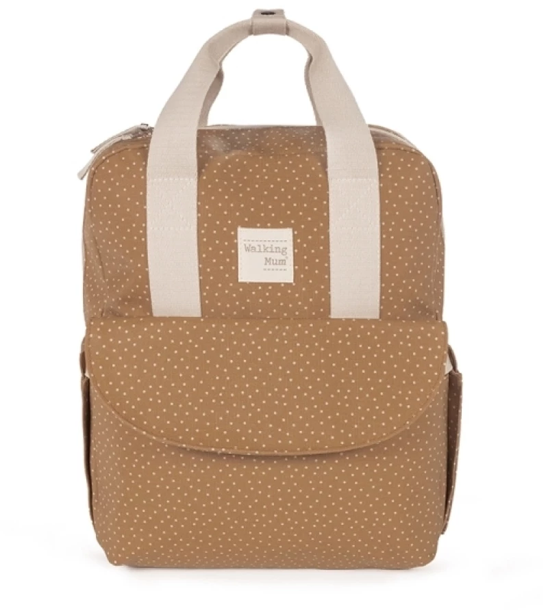 Walking Mum Τσάντα Αλλαξιέρα Backpack Poppy Cinnamon Πουά