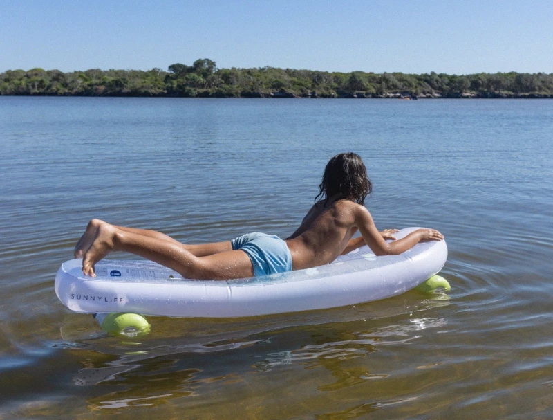 SunnyLife Παιδικό Στρώμα Θαλάσσης Skateboard The Sea Kids Blue-Lime