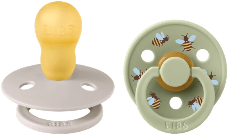 Bibs Πιπίλα Καουτσούκ Σετ 2τμχ Studio Colour Bumblebee-Mushroom Mix 6-12m
