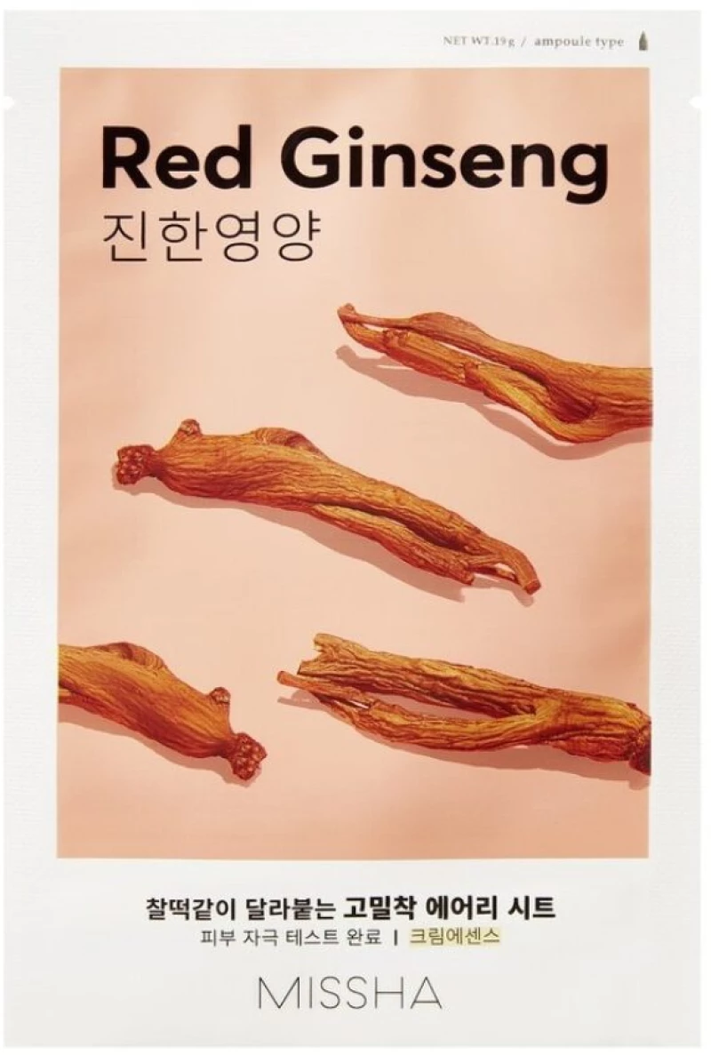 Missha Airy Fit Sheet Mask Red Ginseng-Μάσκα Προσώπου με Ginseng
