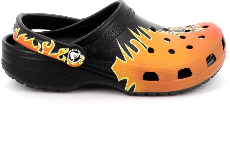 Ανδρικό Σαμπό Crocs Classic Flames Clog Ανατομικό Χρώματος Μαύρο 211004-0C4