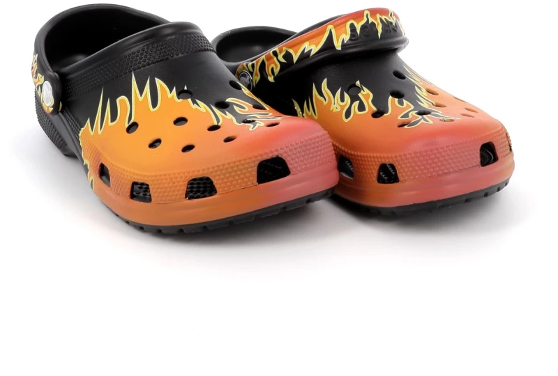 Ανδρικό Σαμπό Crocs Classic Flames Clog Ανατομικό Χρώματος Μαύρο 211004-0C4