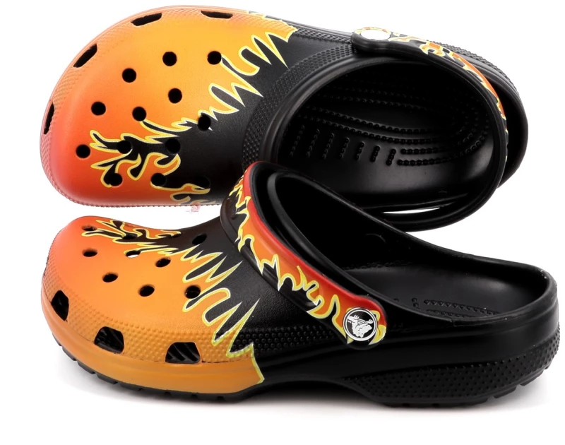 Ανδρικό Σαμπό Crocs Classic Flames Clog Ανατομικό Χρώματος Μαύρο 211004-0C4