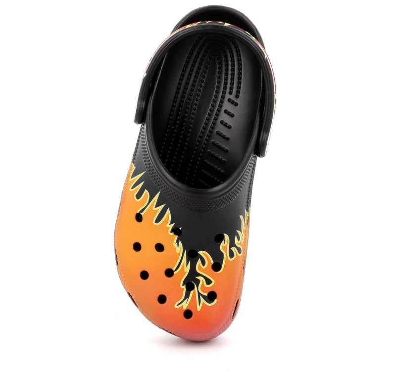 Ανδρικό Σαμπό Crocs Classic Flames Clog Ανατομικό Χρώματος Μαύρο 211004-0C4