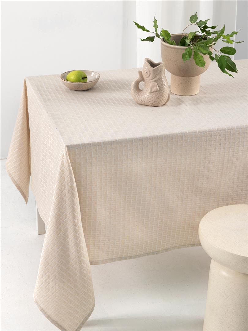 Τραπεζομάντηλο Αδιάβροχο Palamaiki Mily Beige - 175 x 320