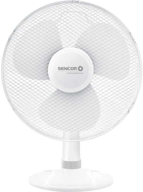 Επιτραπέζιος Ανεμιστήρας Sencor SFE 4037WH-EUE3 50W με 3 Ταχύτητες και Δυνατότητα Αυτόματης Περιστροφής εως 90° Λευκός