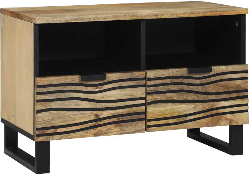 vidaXL ντουλάπα τηλεόρασης 70x33.5x46 cm από μασίφ ξύλο μάνγκο