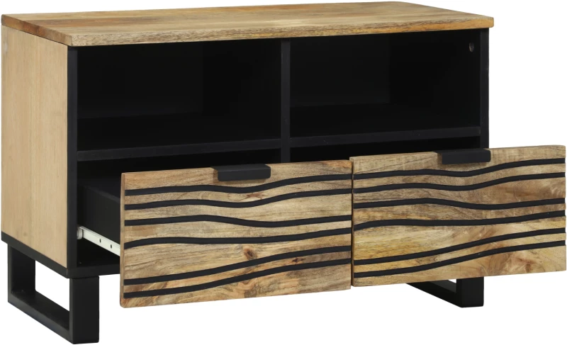 vidaXL ντουλάπα τηλεόρασης 70x33.5x46 cm από μασίφ ξύλο μάνγκο