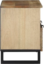 vidaXL ντουλάπα τηλεόρασης 70x33.5x46 cm από μασίφ ξύλο μάνγκο