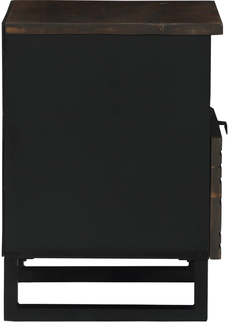 vidaXL Κομοδίνο 40x33x46 εκ. Μασίφ ξύλο καρυδιάς