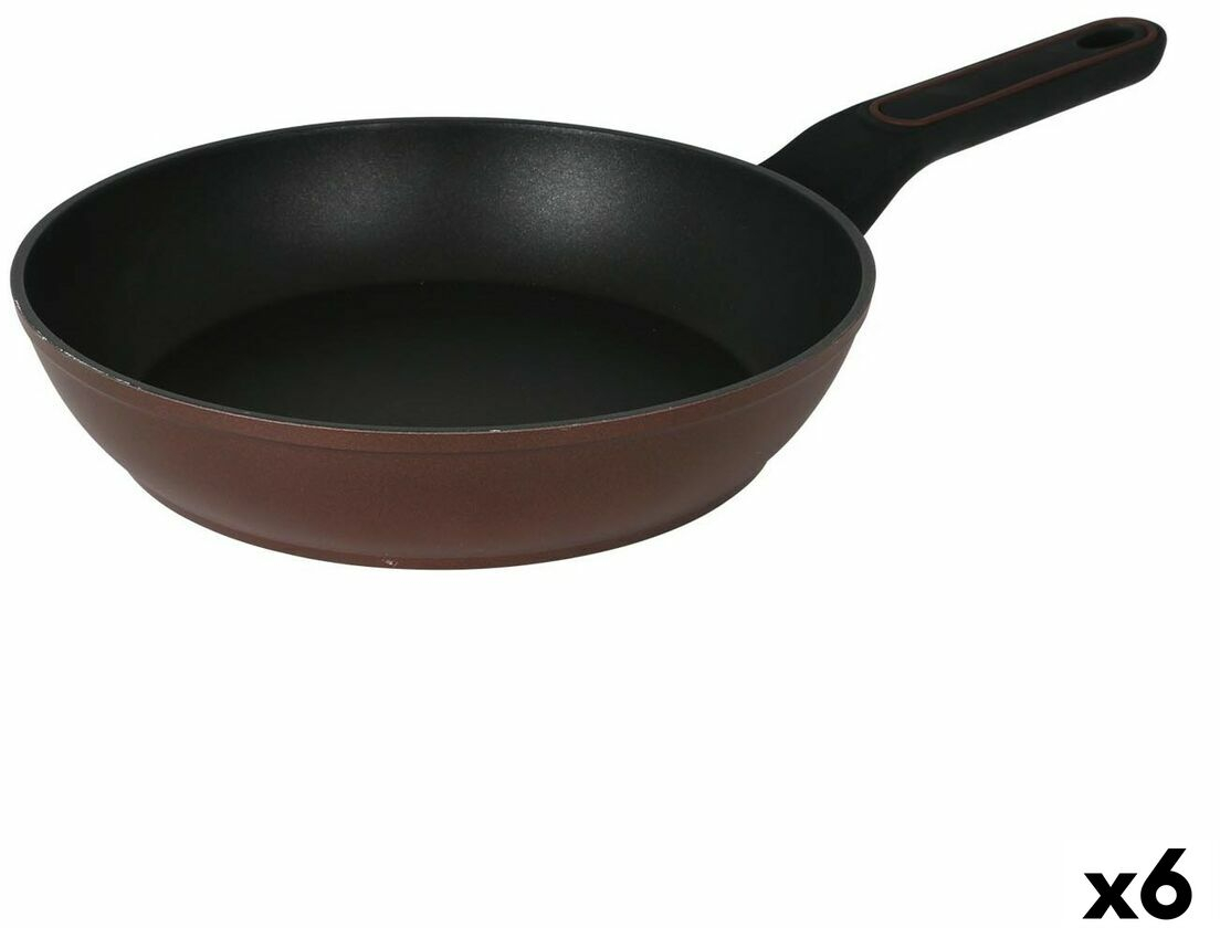 Τηγάνι Quttin Sahara Σφυρηλατημένο Αλουμίνιο Καφέ 44 x 25 x 5,5 cm (x6)