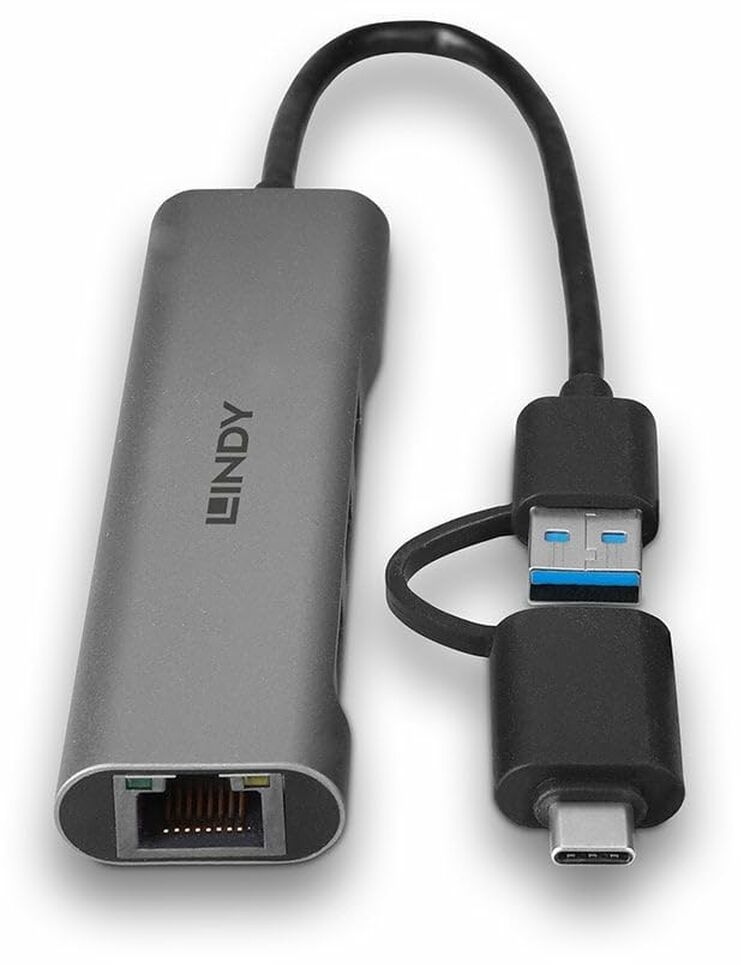USB Hub LINDY 43379 Μαύρο