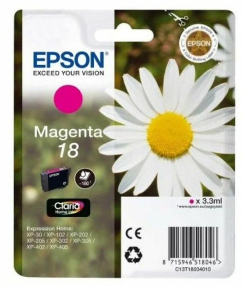 Αυθεντικό Φυσίγγιο μελάνης Epson 18 Mατζέντα