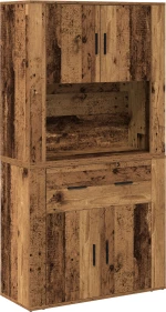vidaXL Υψηλό ντουλάπι Παλαιού Ξύλου 80x33x150 cm Κατασκευασμένο Υλικό