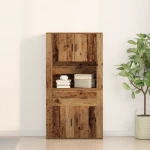 vidaXL Υψηλό ντουλάπι Παλαιού Ξύλου 80x33x150 cm Κατασκευασμένο Υλικό