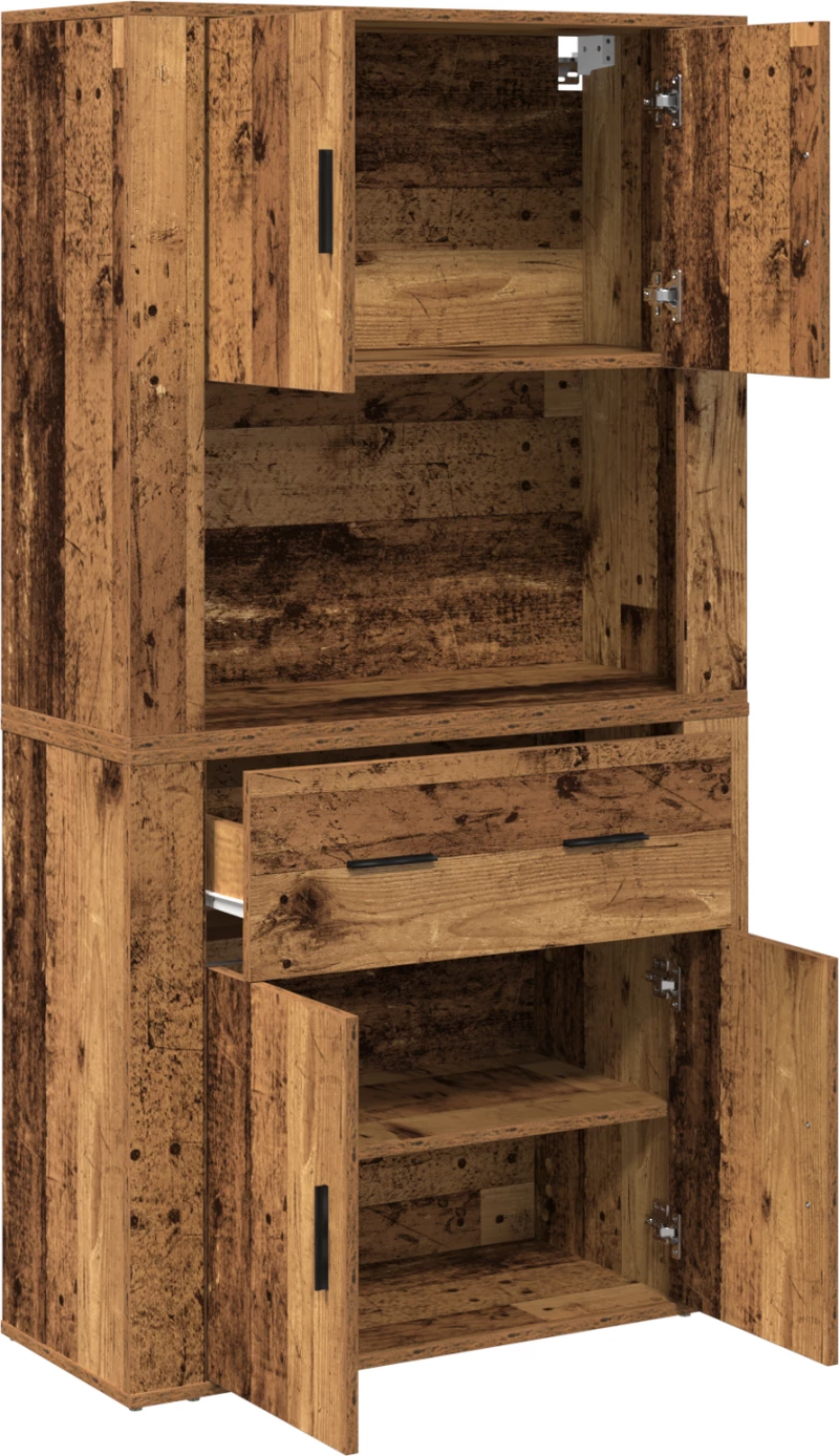 vidaXL Υψηλό ντουλάπι Παλαιού Ξύλου 80x33x150 cm Κατασκευασμένο Υλικό