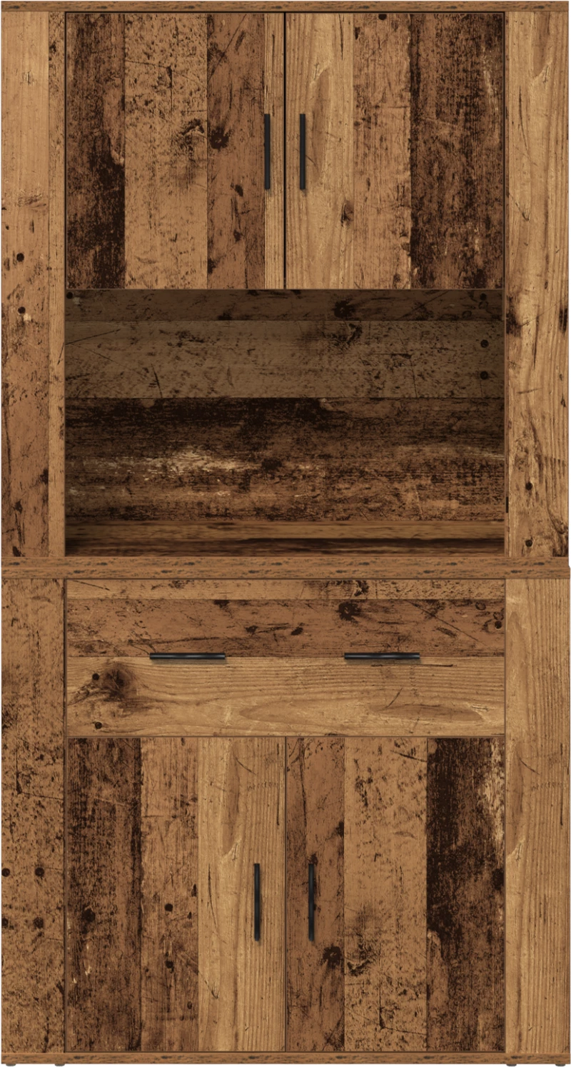 vidaXL Υψηλό ντουλάπι Παλαιού Ξύλου 80x33x150 cm Κατασκευασμένο Υλικό