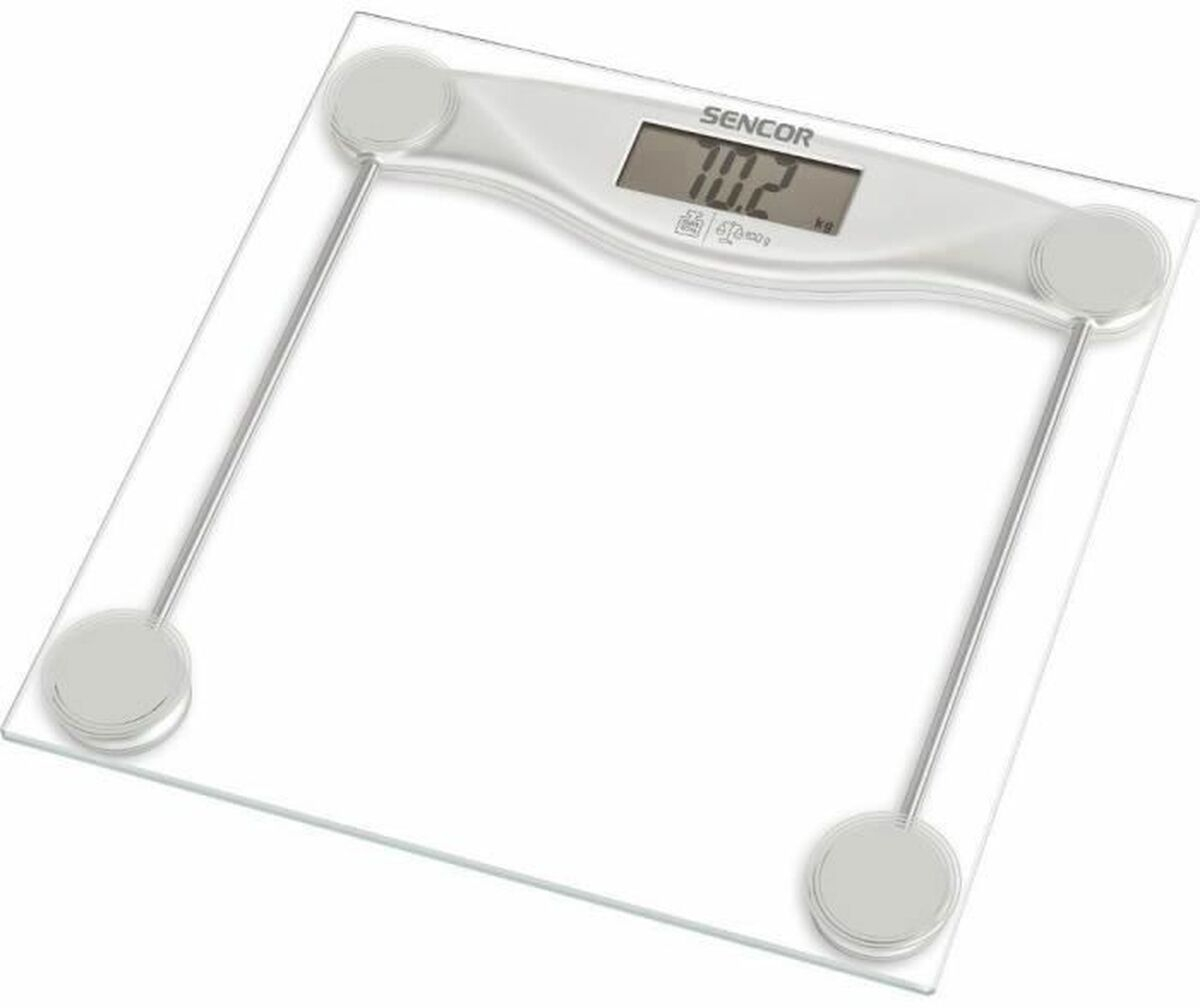 Ψηφιακή Ζυγαριά Μπάνιου Sencor Διαφανές Γυαλί 150 kg