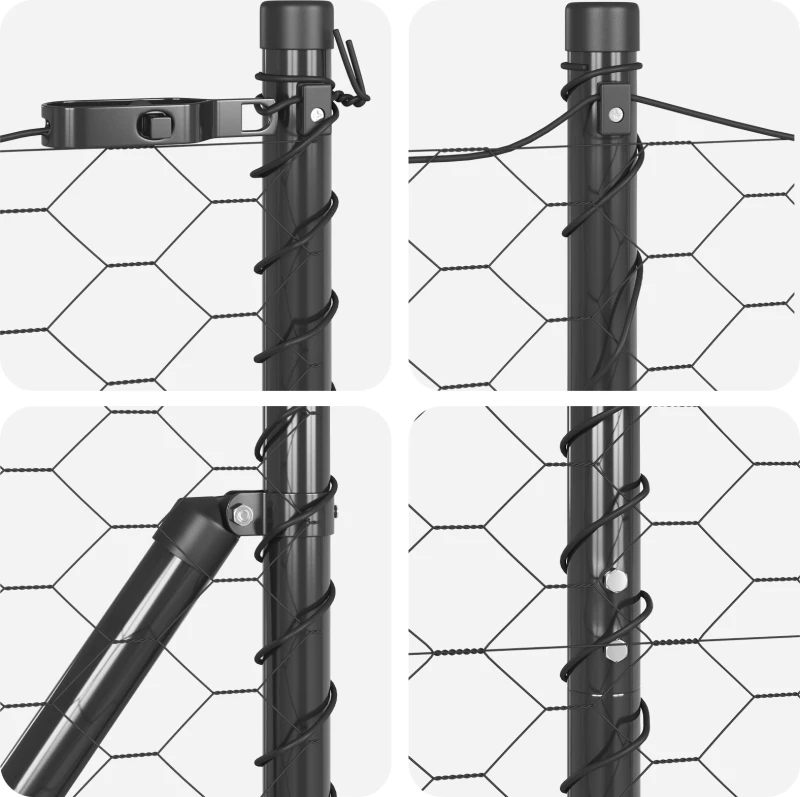 Φράκτης Hexagon vidaXL Γκρι 1.4x100 m Χάλυβας