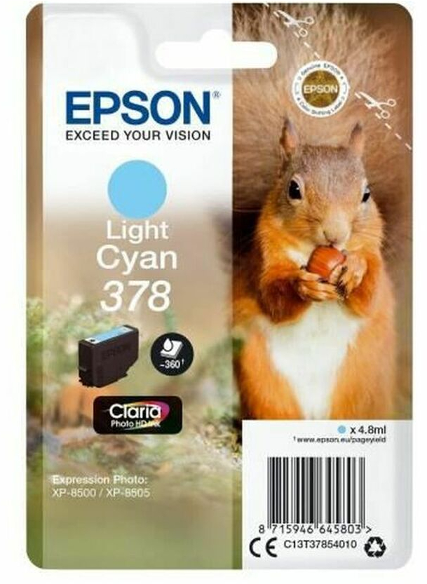 Αυθεντικό Φυσίγγιο μελάνης Epson C13T37854010 Κυανό