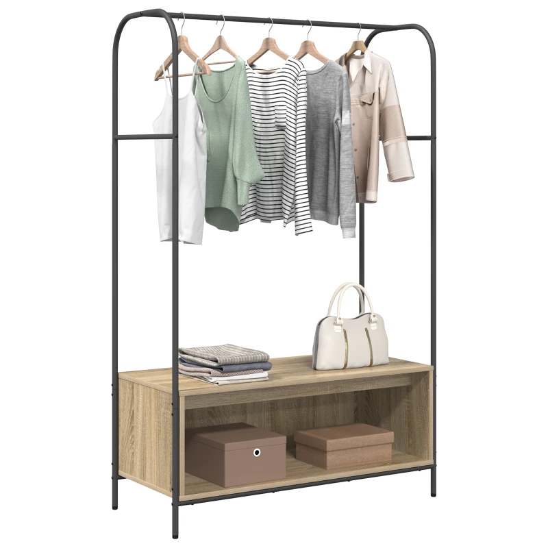 vidaXL Ράφι Ρούχων με Ράφια Sonoma Oak 100x44x160 εκ.