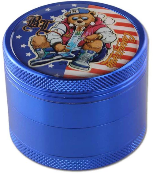 Grinder Τρίφτης 50mm Αλουμίνιο Σχέδιο Cannifornia Blue - 4 Parts