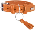 Περιλαίμιο Δερμάτινο Σκύλου Hunter Collar Cannes 45 S (2,8 x 29 - 37 cm) Πορτοκαλί