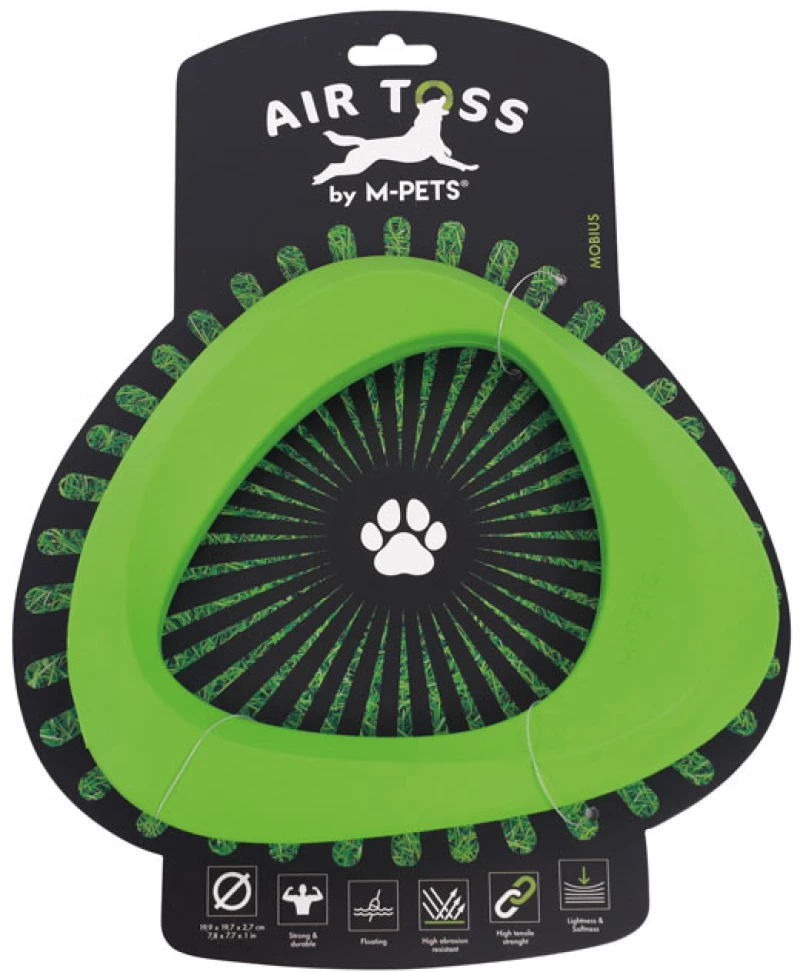 Παιχνίδι Σκύλου M-Pets Air Toss Floating Mobius 19,9x19,7x2,7cm Πράσινο