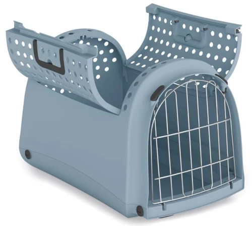 Κλουβί Μεταφοράς Γάτας Linus Cabrio 2nd Life Plastic από την IMAC 52,5x32x34,5cm Blue