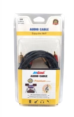 ΚΑΛΩΔΙΟ ΗΧΟΥ ΣΤΕΡΕΟ 3m AUX ΣΕ 3RCA ANDOWL QY-AV02