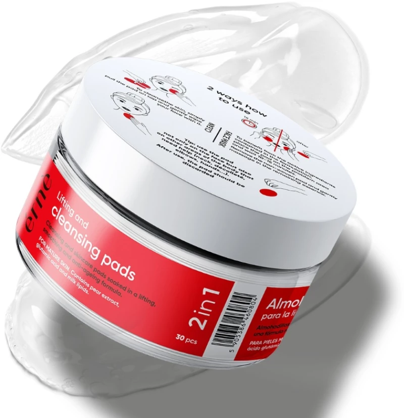 EERNE FACE LIFTING AND CLEANSING PADS 2 IN 1 30 ΤΕΜΑΧΙΑ ΓΙΑ ΩΡΙΜΑ ΔΕΡΜΑΤΑ