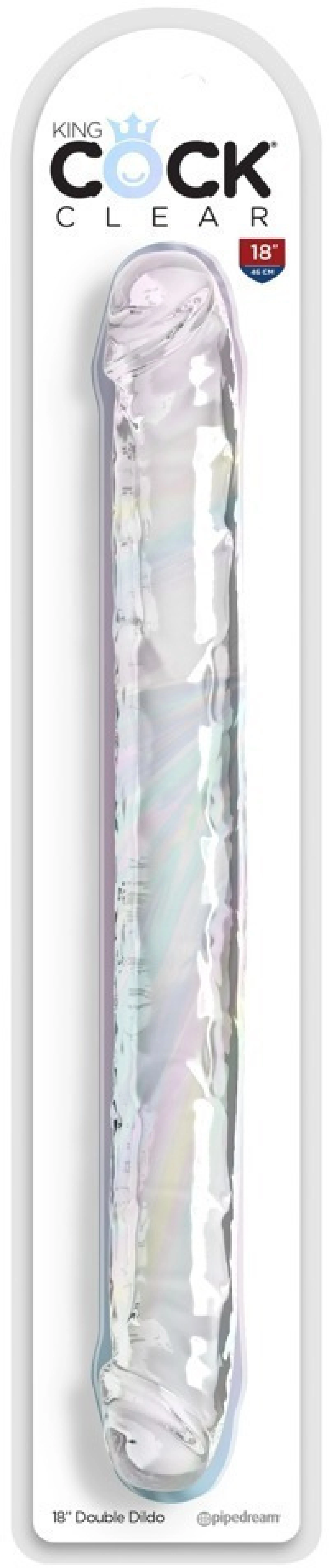 Pipedream King Cock Clear Double Dildo 18 Inch - Transparent