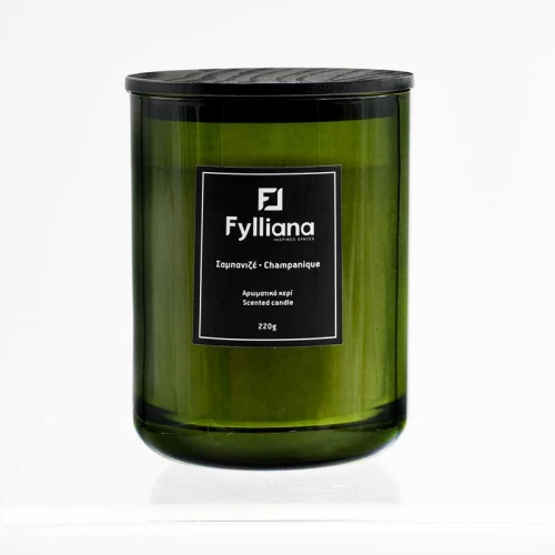 Αρωματικό Κερί "Σαμπάνια" 220gr Πράσινο 8x10.5εκ