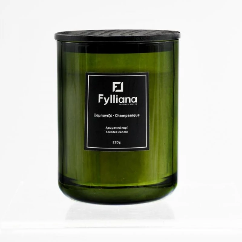 Αρωματικό Κερί "Σαμπάνια" 220gr Πράσινο 8x10.5εκ