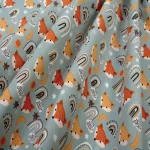 Πάνα Χασέ Fox 528 Pale Cyan DimCol 80x80cm 100% Βαμβάκι