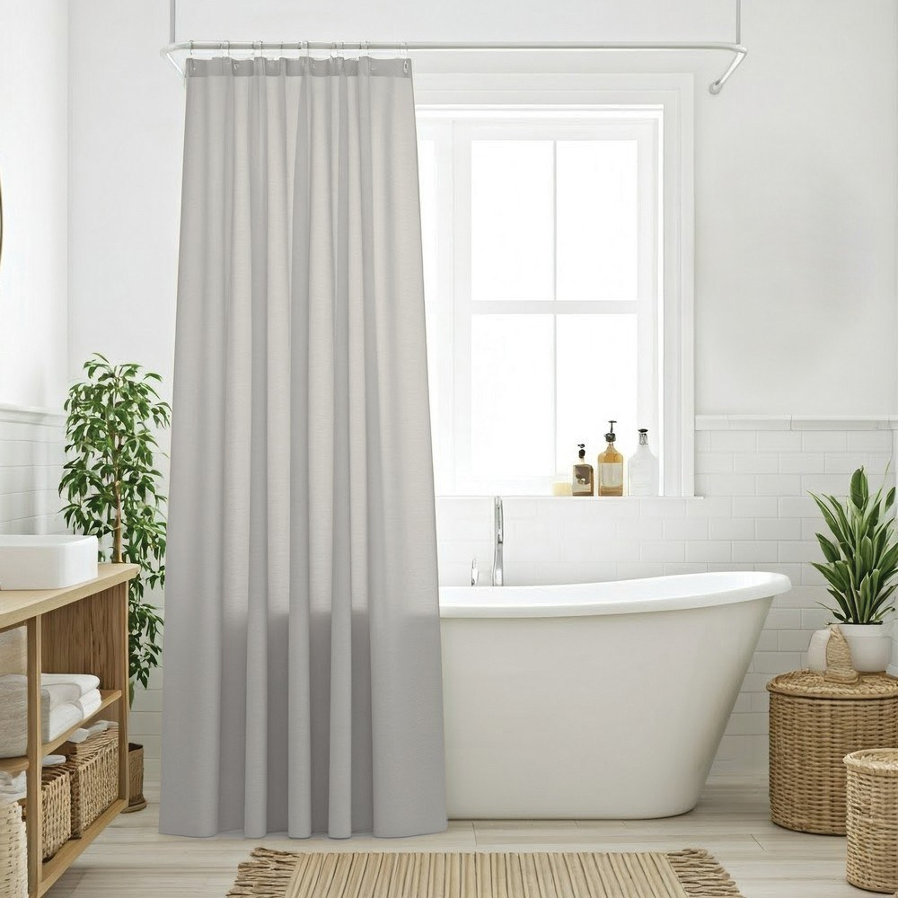 Κουρτίνα Μπάνιου 0805 Grey Das Home 240Πx180Υ Πολυέστερ