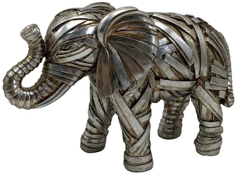 Διακοσμητική Φιγούρα Elephant 279-225-313 23x9x16cm Silver Πολυρεσίνη