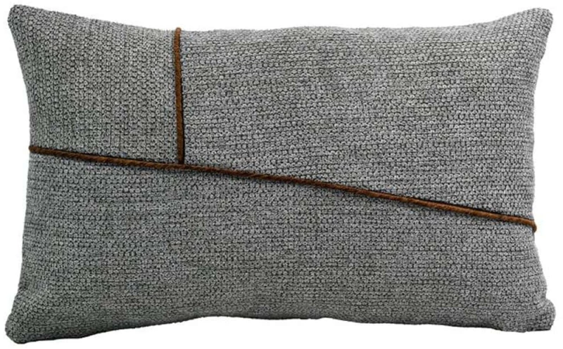Μαξιλάρι Διακοσμητικό (Με Γέμιση) Linear 374-225-501 Grey 30X50 Ύφασμα