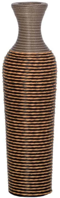 Βάζο 374-225-611 70cm Multi-Grey Rattan,Τεχνόδερμα