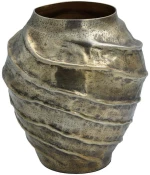 Βάζο 939-124-003 25x29cm Antique Gold Αλουμίνιο