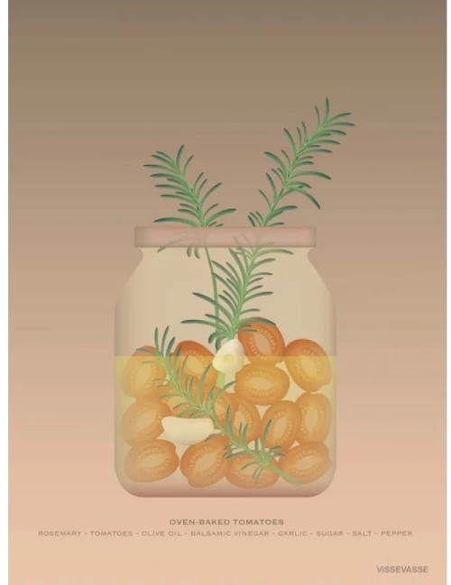 Πόστερ Oven Baked Tomatoes VV-F2014601M 30x40cm Somon-Multi Vissevasse Vertical Χαρτί