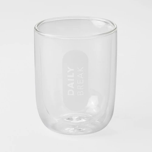 Φλιτζάνι Διπλού Τοιχώματος Daily Break RD0017095 Φ8x10,5cm Clear Raeder Γυαλί