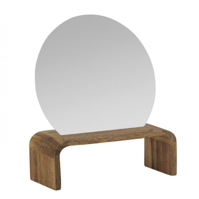 Καθρέπτης Επιτραπέζιος Acacia AH-AX74062 17x8x23cm Walnut Andrea House Ξύλο,Γυαλί
