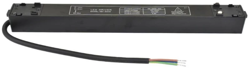 Τροφοδοτικό 2-U014069 Μαγνητικής Ράγας 23x2,6x2,4cm 48V 200W Black Universe