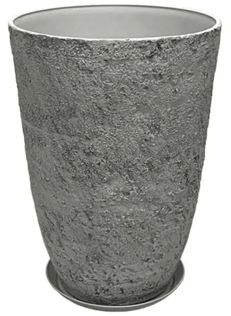 Κασπώ Βράχος 06-10002-S Φ35,5x49,5cm Grey Marhome Πολυρεσίνη