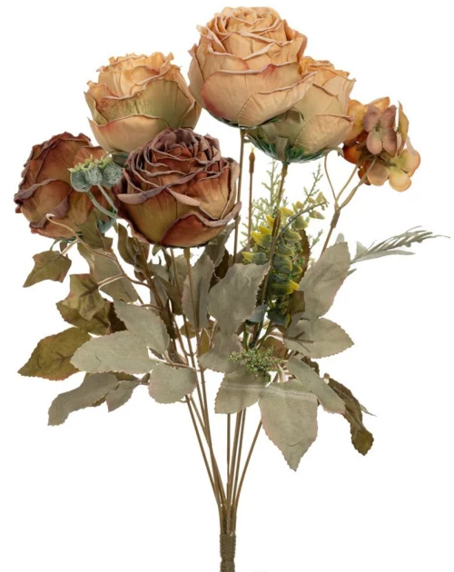 Μπουκέτο Τριαντάφυλλα 89840 42cm Cream