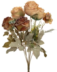 Μπουκέτο Τριαντάφυλλα 89840 42cm Cream