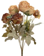 Μπουκέτο Τριαντάφυλλα 89840 42cm Cream