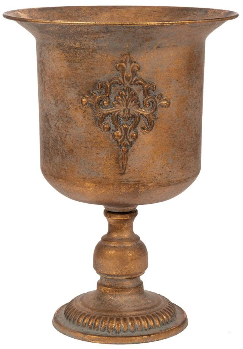 Βάζο-Αμφορέας 89343 30,5x30,5x41,5cm Bronze-Gold Μέταλλο